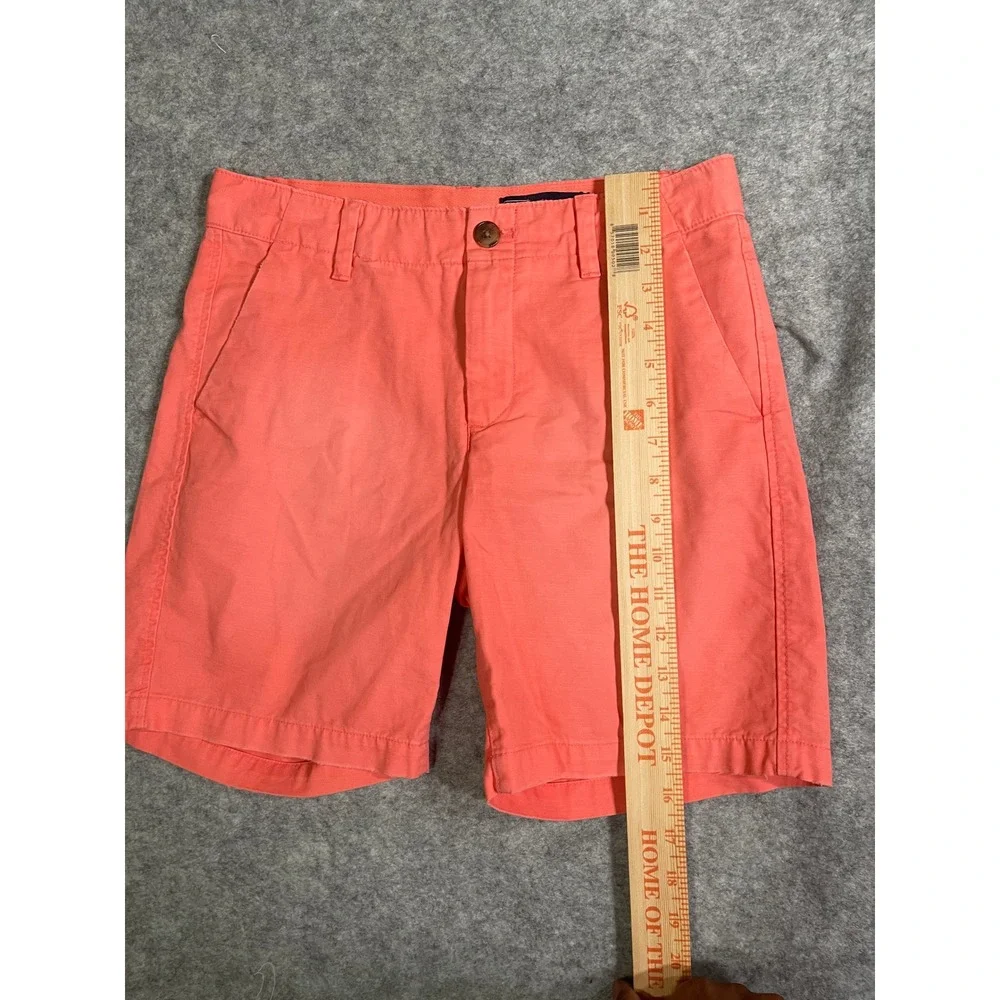 GAP Women Coral Pink Chino Shorts Size 00 Cotton Twill Mid Rise Summer Casual